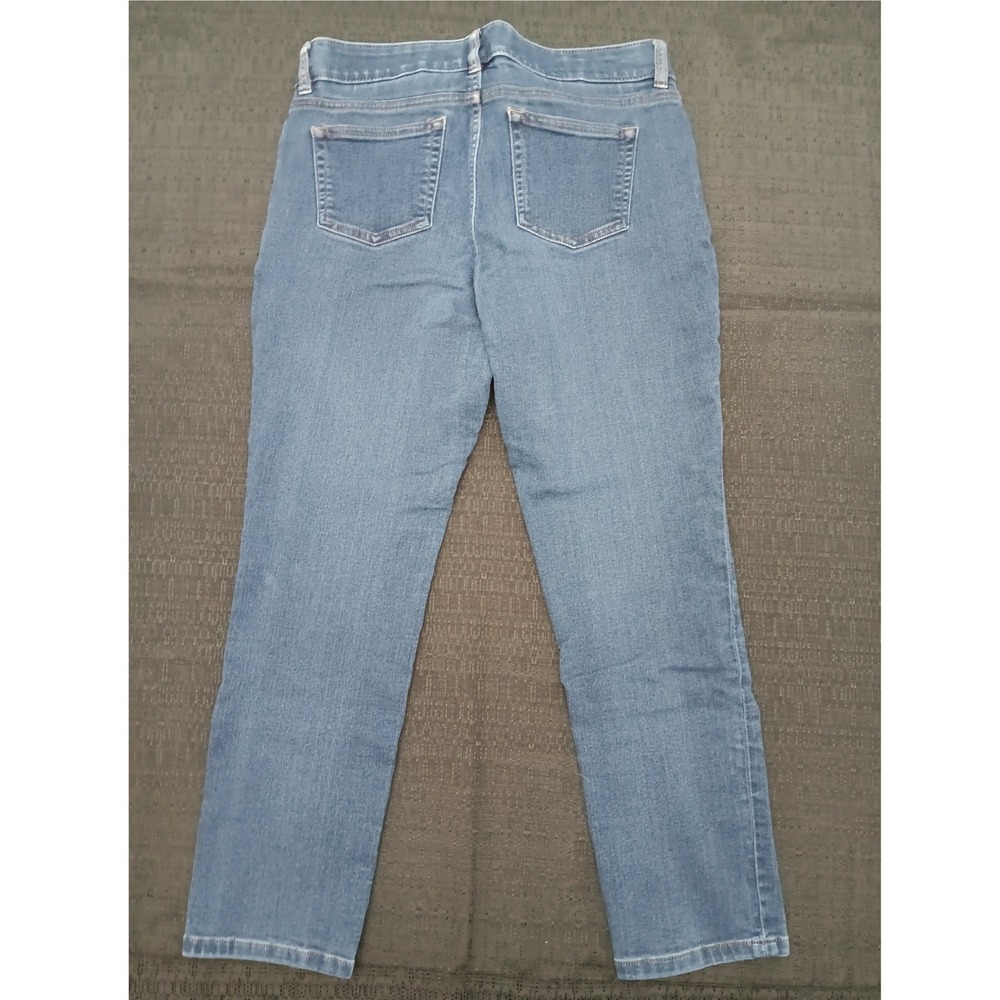 Chaps Petite Womens 10P Medium Wash Skinny Denim Jeans Blue Elastic Waistband - Picture 13 of 13